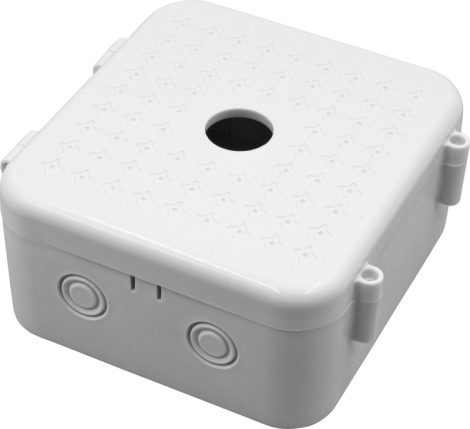 Nestron NDS-1240PL-UNL Univerzális beltéri kötődoboz kamerákhoz; oldalra nyitható; műanyag; 128x140x64mm