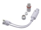   Nestron NOS-11E-12D-W 12V PoE splitter, PoE bemenet / 12VDC+10/100 Ethernet kimenet; max. 30W; IP67