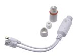  Nestron NOS-11E-12D-W 12V PoE splitter, PoE bemenet / 12VDC+10/100 Ethernet kimenet; max. 30W; IP67