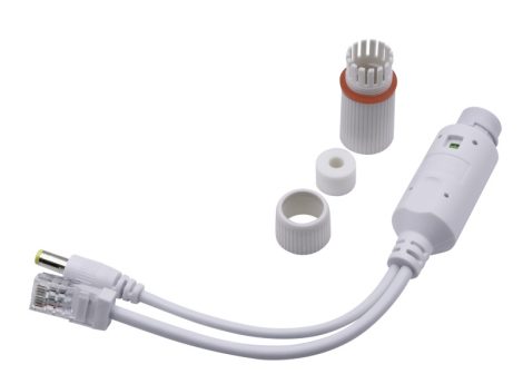 Nestron NOS-11E-12D-W 12V PoE splitter, PoE bemenet / 12VDC+10/100 Ethernet kimenet; max. 30W; IP67