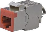   Nestron NPN-KEY-1C6SF-180WT-RD Keystone STP csatlakozó; Cat6A; 180°; szerszám nélkül szerelhető; piros