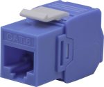   Nestron NPN-KEY-1C6U-180WT-BL Keystone UTP csatlakozó; Cat6; 180°; szerszám nélkül szerelhető; kék